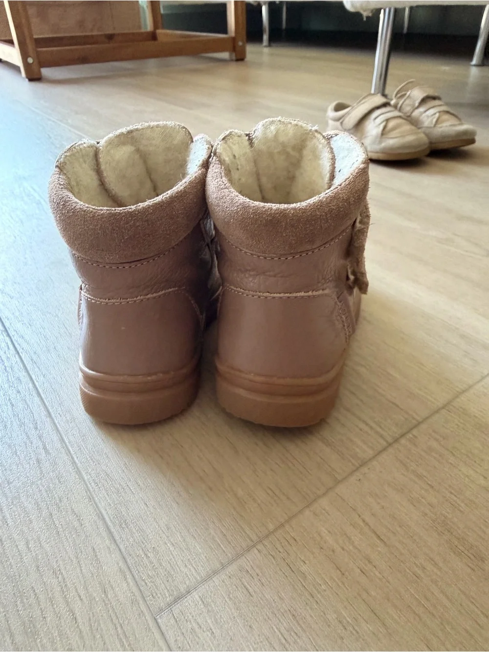 Angulus Kids Tan Leather Velcro Boots